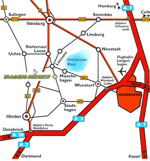 Anfahrtsübersichtskarte - Klicken zum Vergrößern